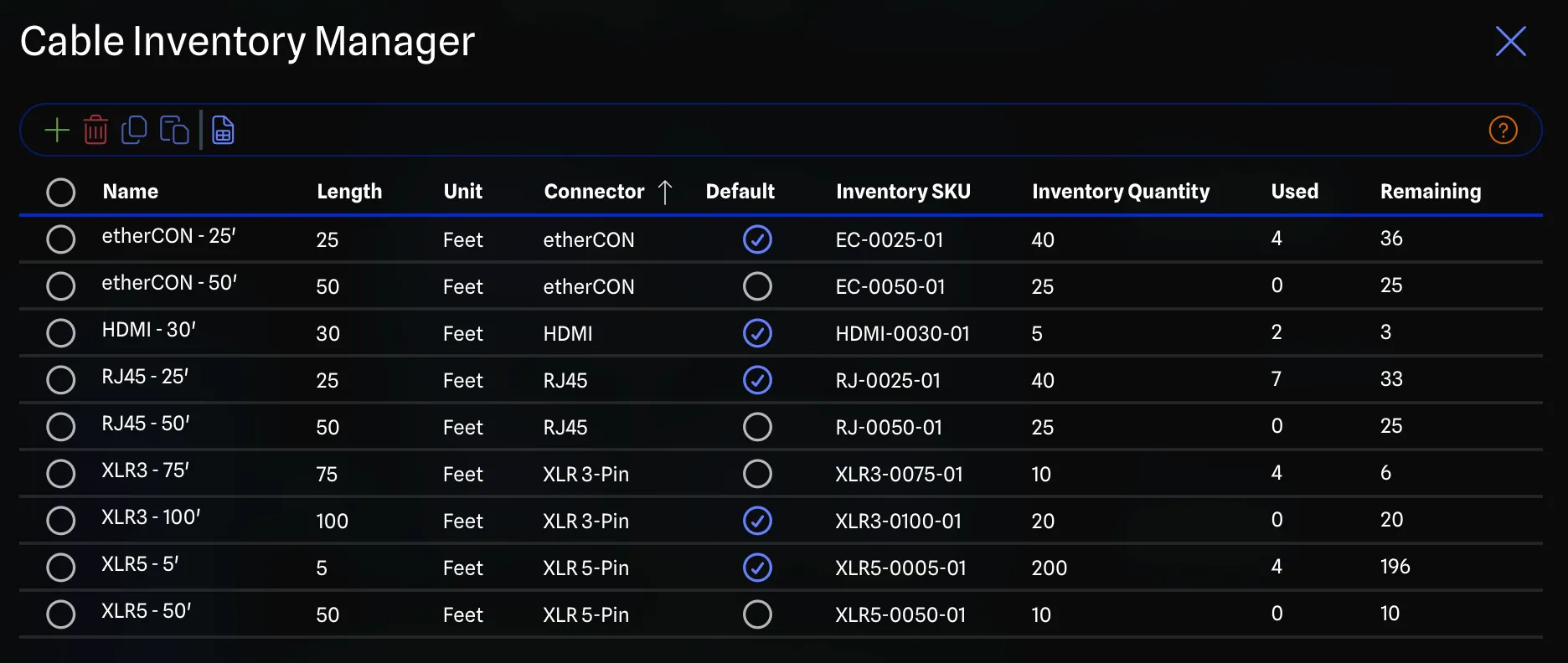Cable Inventory Manager
