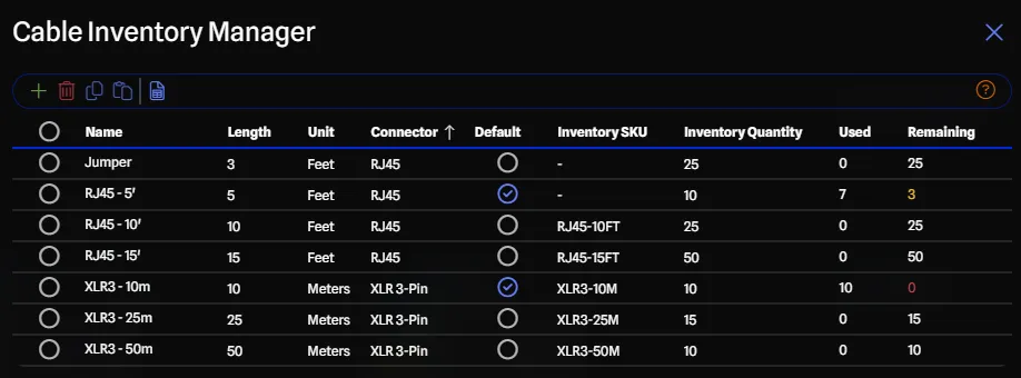 Cable Inventory Manager