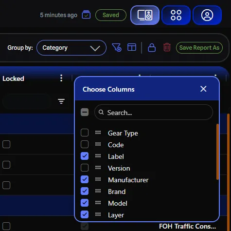 Choosing columns