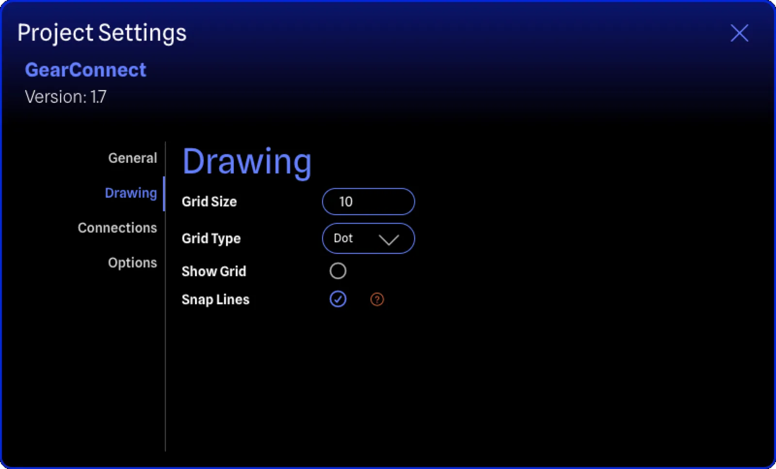 Project Settings - Drawing