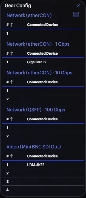 Gear Configuration Pane