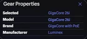 Gear Properties Pane