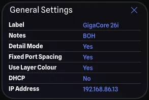General Settings Pane