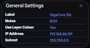 General Settings Pane