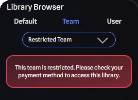 Library Editor with restricted team access