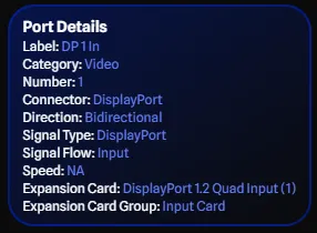 Port Hover Card