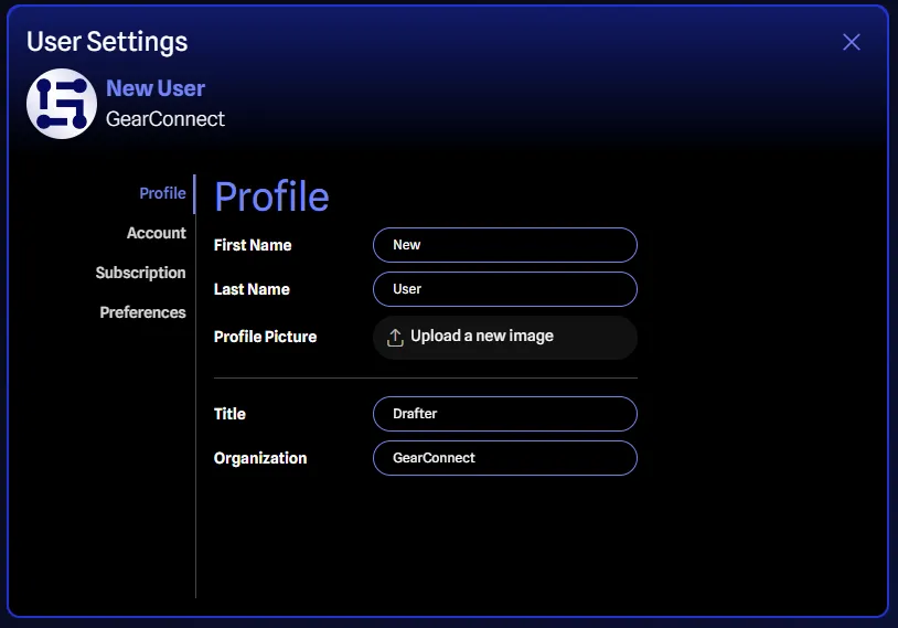 User Settings